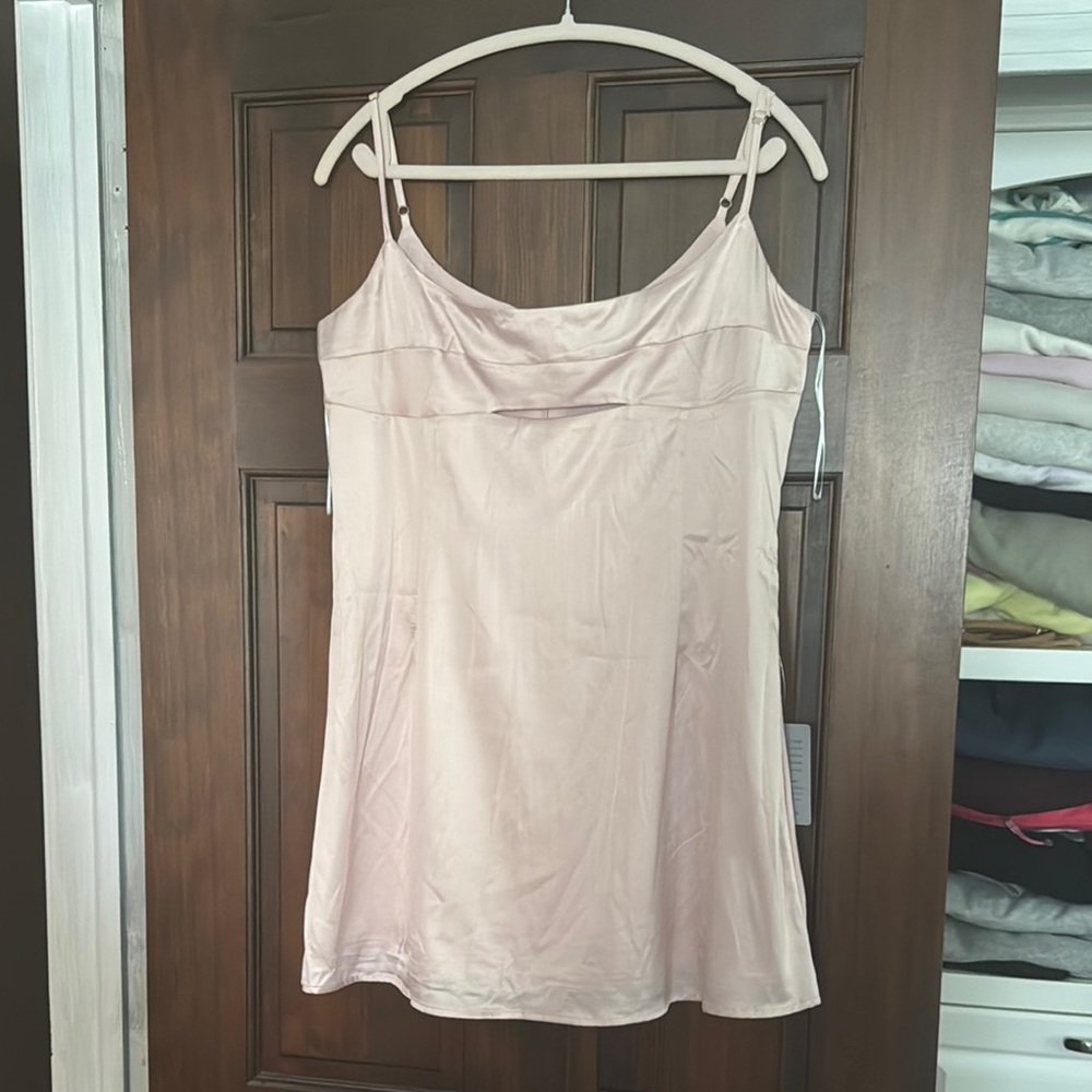 Princess Polly Blush Satin Mini Dress